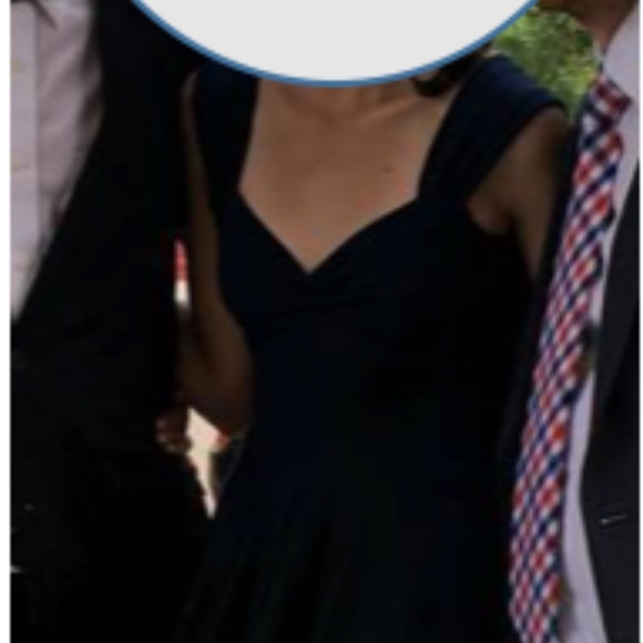 1950s STYLE SWING NAVY MIDI DRESS - Picture 3 of 5